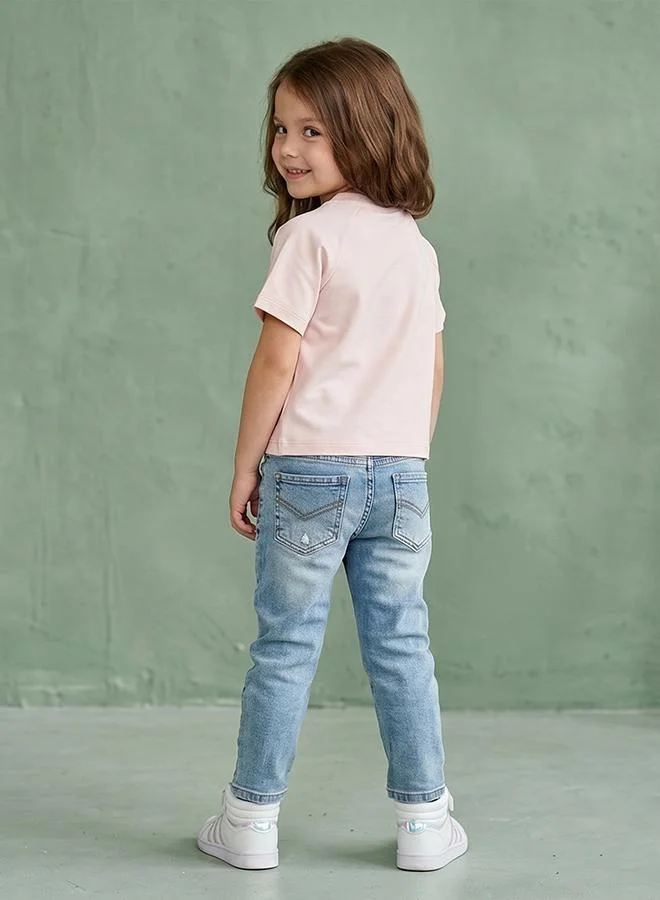 Babies & More Babies & More Toddler Girls Multicolor Short Sleeve T-Shirt