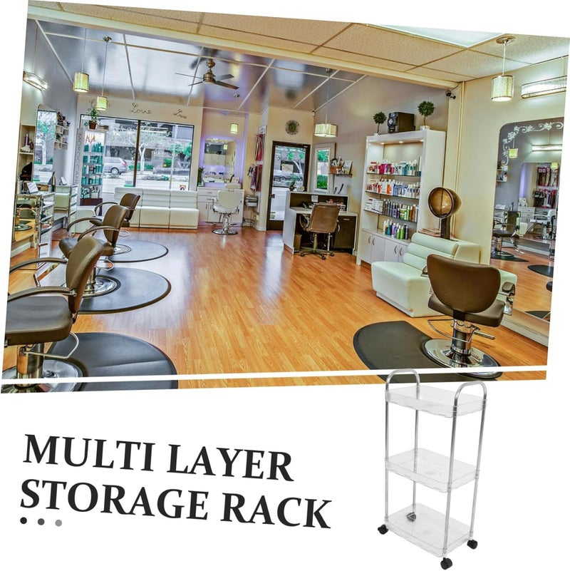 Didiseaon Salon Storage Trolley Reusable Storage Cart Wheels Multi-Tier Rolling Cart - Image 5