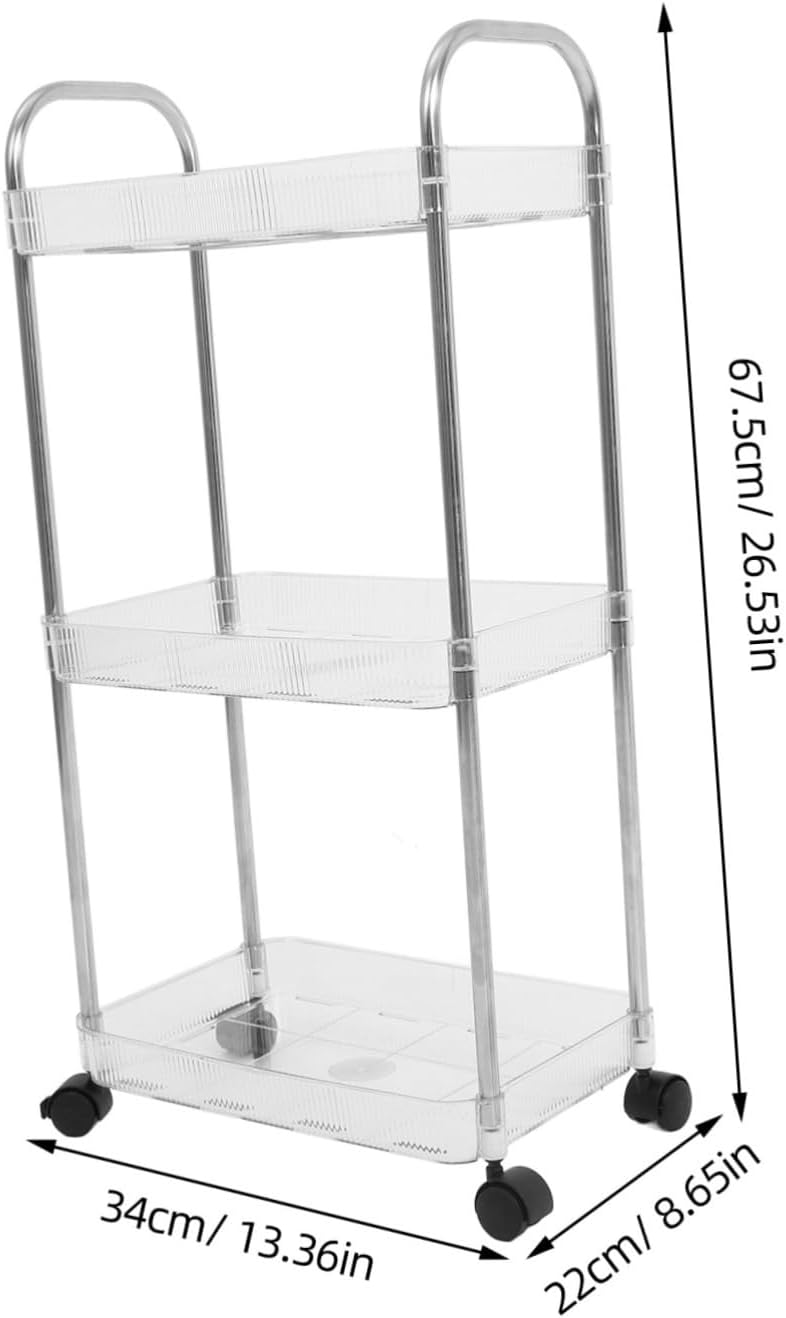 Didiseaon Salon Storage Trolley Reusable Storage Cart Wheels Multi-Tier Rolling Cart - Image 2