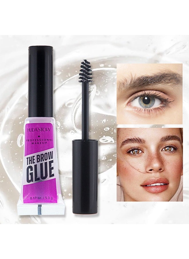 HUDA STORY The Brow Glue, Long-Lasting Eyebrow Shaping Adhesive, Transparent Waterproof Wild Eyebrow Cream, Eyebrow Shaper 5.0G  - Image 4