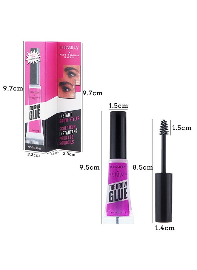 HUDA STORY - The Brow Glue, Long-Lasting Eyebrow Shaping Adhesive, Transparent Waterproof Wild Eyebrow Cream, Eyebrow Shaper 5.0G - Image 1