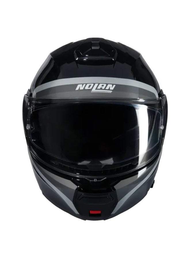 Nolan N100-6 ASSOLUTO BLACK  SILVER  WHITE GLOSSY  Helmet - Image 1