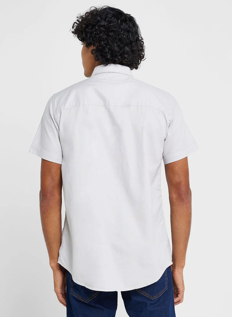 سفنتي فايف قميص كاجوال بقطن وإيلاستين وجيب واحد