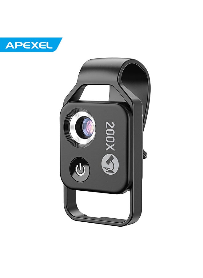 APEXEL MS002 200X Professional Phone Microscope Lens with Universal Phone Clip CPL Lens for Plant Insect Hair Skin Observation Jewelry Jade Appraisal Electronics Industry Testing  - Image 4