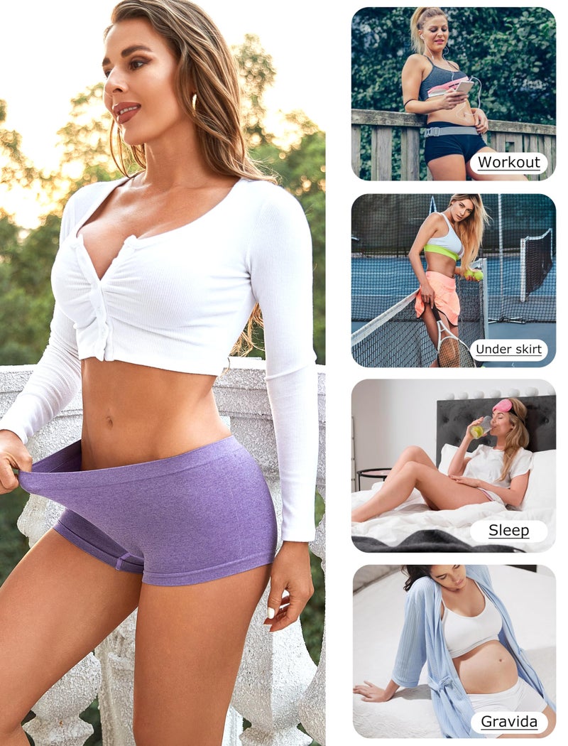 Sth Big Womens Boyshorts Underwear Seamless Boxer Briefs Full Coverage Soft Stretch Panties for Ladies Plus Size Undies 3XL - Image 5