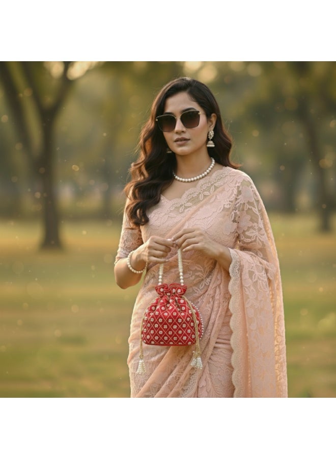 Handcrafted Velvet Potli Bag for Women Traditional, Perfect for Weddings & Special Occasions - Image 2