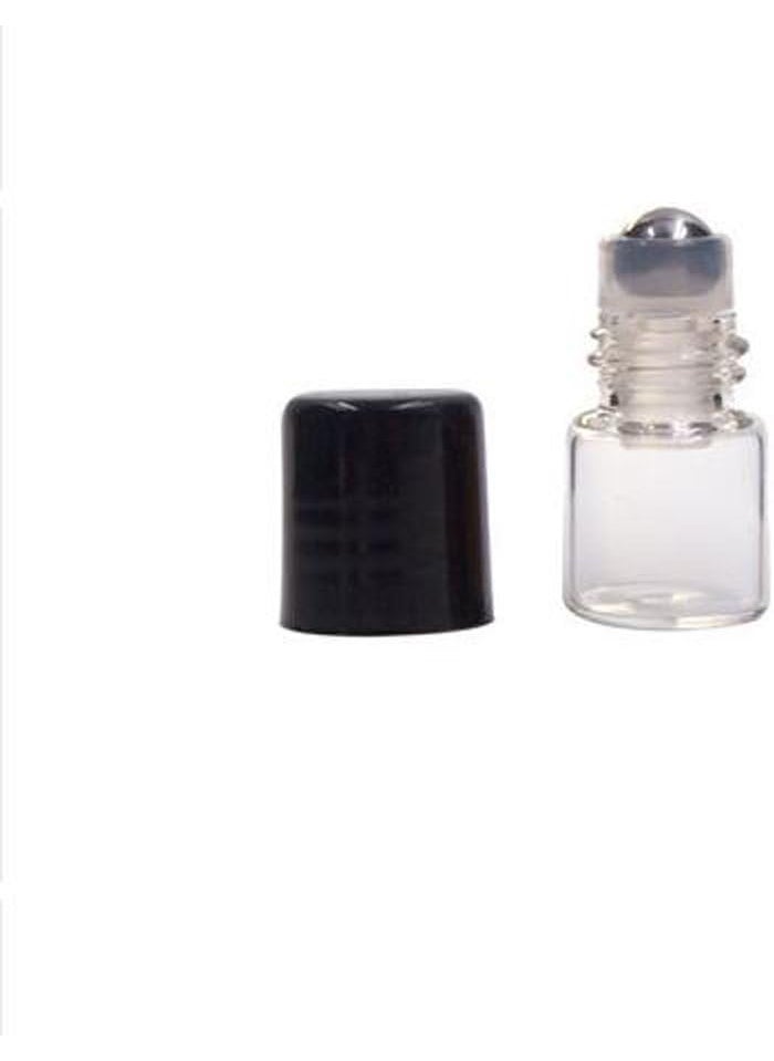 Pinklife - 25 Packs Mini Clear Glass Metal Roller Ball Bottles Refillable Travel Aromatherapy Essential Oil Fragrance Cosmetics Lotion Lip Balm Roll on Glass Bottles (1ml) - Image 1