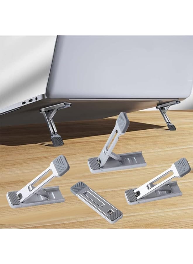 Excefore Portable Invisible Laptop Stand With 3 Adjustable Angles Mini Aluminum Cooling Pad Keyboard Riser Ergonomic With Computer Keyboard Stand 4Pcs  - Image 1