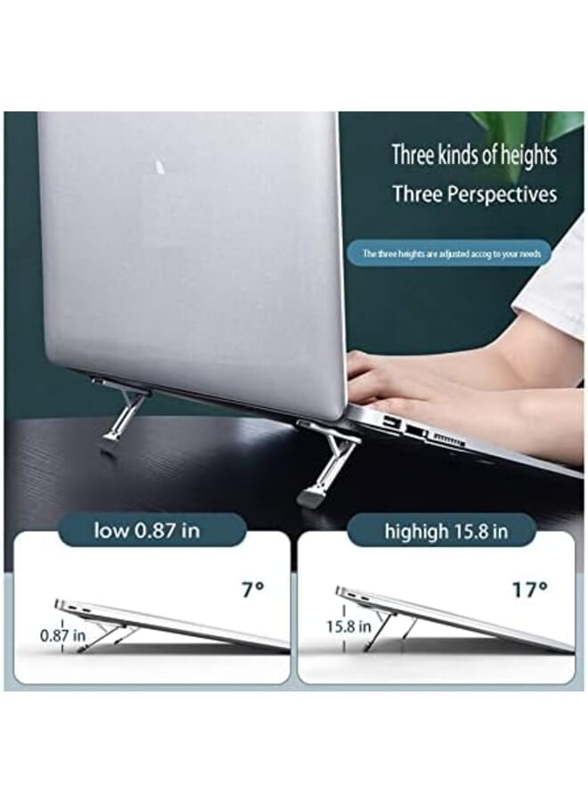 Excefore Portable Invisible Laptop Stand With 3 Adjustable Angles Mini Aluminum Cooling Pad Keyboard Riser Ergonomic With Computer Keyboard Stand 4Pcs  - Image 4