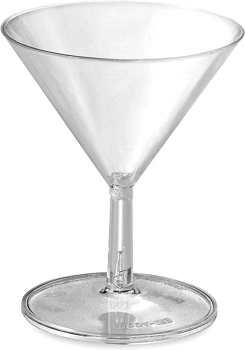 Zappy 40 Disposable Mini Plastic Martini Glasses Clear Mini Dessert Cups Plastic Cocktail Glasses 2 pc Martini Glass Dessert Glasses Parfait Cups 2 oz Wine Shooter Shot Glasses Candy Bowls Trifle Party Bowl - Image 3