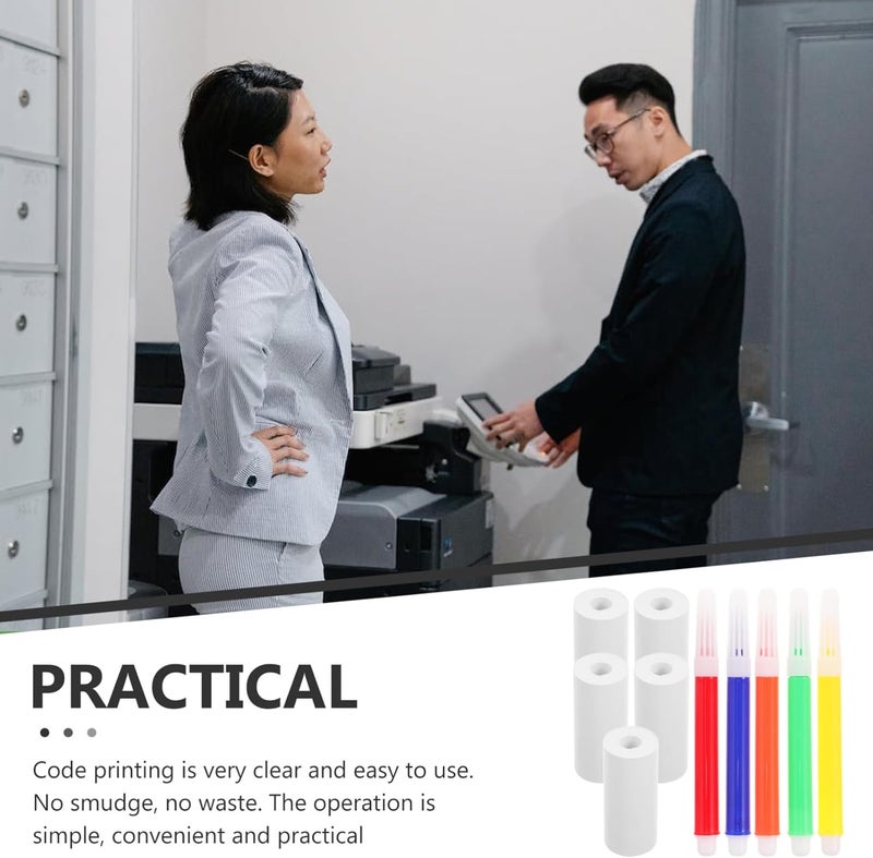 OSALADI 1Set Mini Thermal Printer Sticker of Adhesive Blank Express Labels for Organization Easy to Use for Price Tags Bottle Labels and More - Image 3