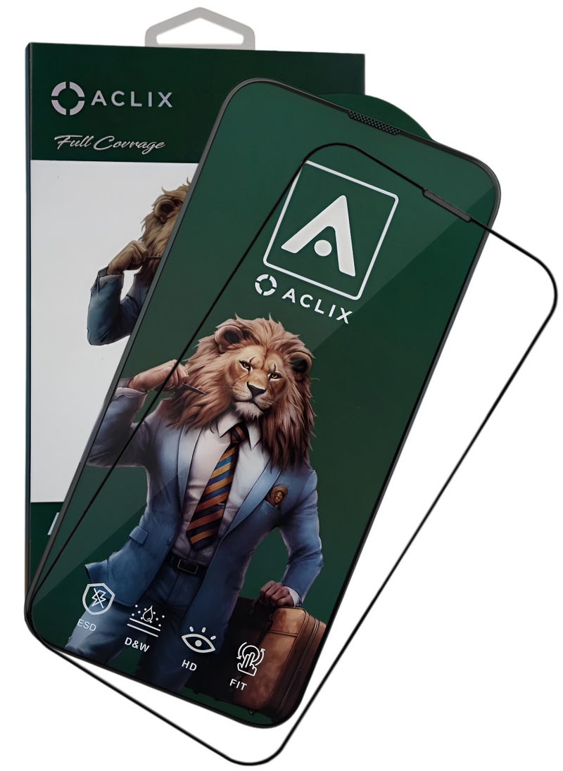 ACLIX Antistatic ESD Dustproof Premium Quality High Definition Tempered Glass Screen Protector Designed For  iPhone 15 Pro Max - Image 1