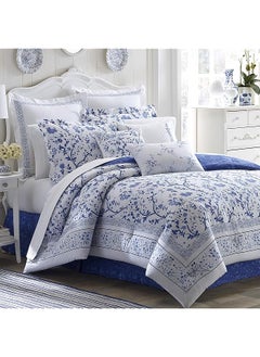 Charlotte Duvet Cover Set King Medium Blue