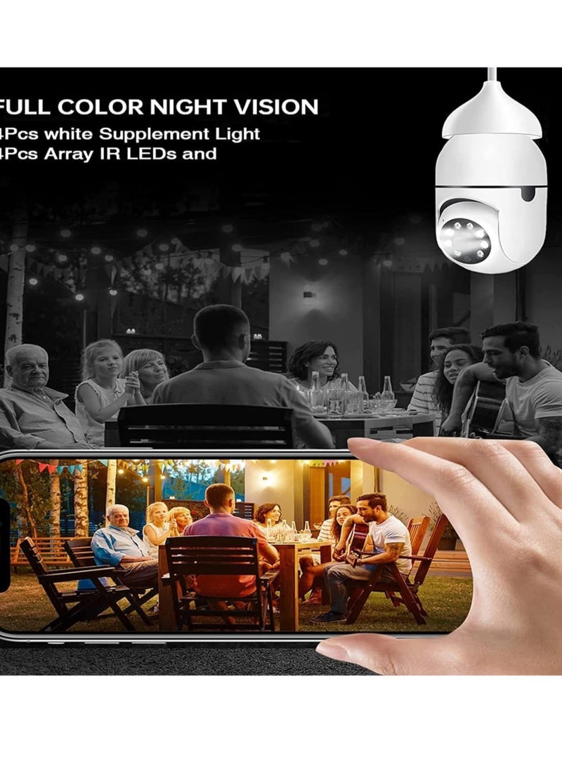 ELTRAZONE (10-Pack) WiFi Light Bulb Cameras – 360° Wireless Outdoor Security Cameras with 1080P Color Night Vision & Motion Detection - Image 4