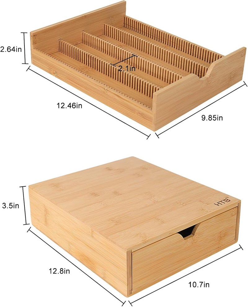 HTB Coffee Pods Storage Drawer for Organizing Nespresso Capsules, Can Be Used In Coffee Station, Kitchen, Home, Office, Holds 40 CoffeePods - Image 3