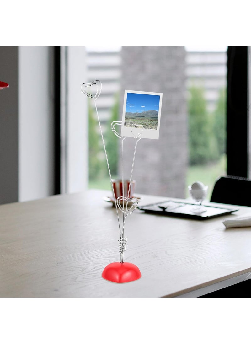 Tinksky Tinksky Picture Stand4 Clip Heart Photo Holder Card Note Memo Clip Tree Place Cards Holder  - Image 3