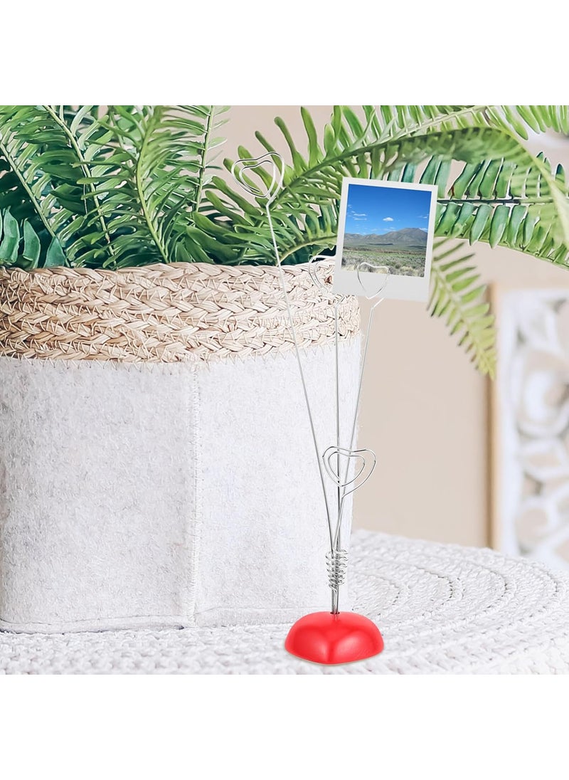 Tinksky Tinksky Picture Stand4 Clip Heart Photo Holder Card Note Memo Clip Tree Place Cards Holder  - Image 4