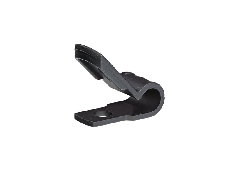 Secure 316 Inch Premium R Type UV Black Nylon Screw Mount Cable Clamp for Wire Management 100 Pack