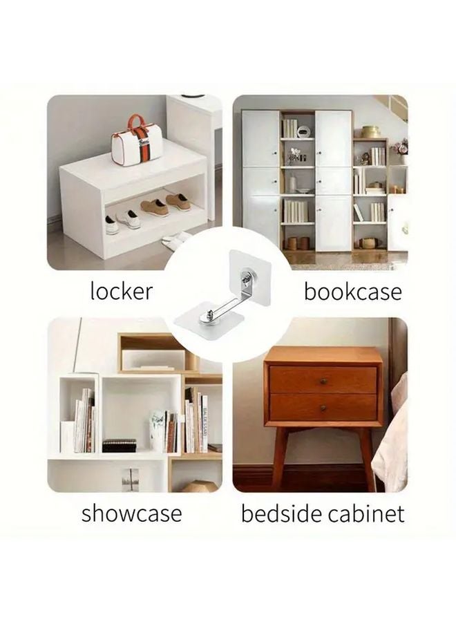 6pcs Heavy Duty Metal Furniture Anti Tip Safety Wall Anchors No Drill Expansion Screw - Image 2