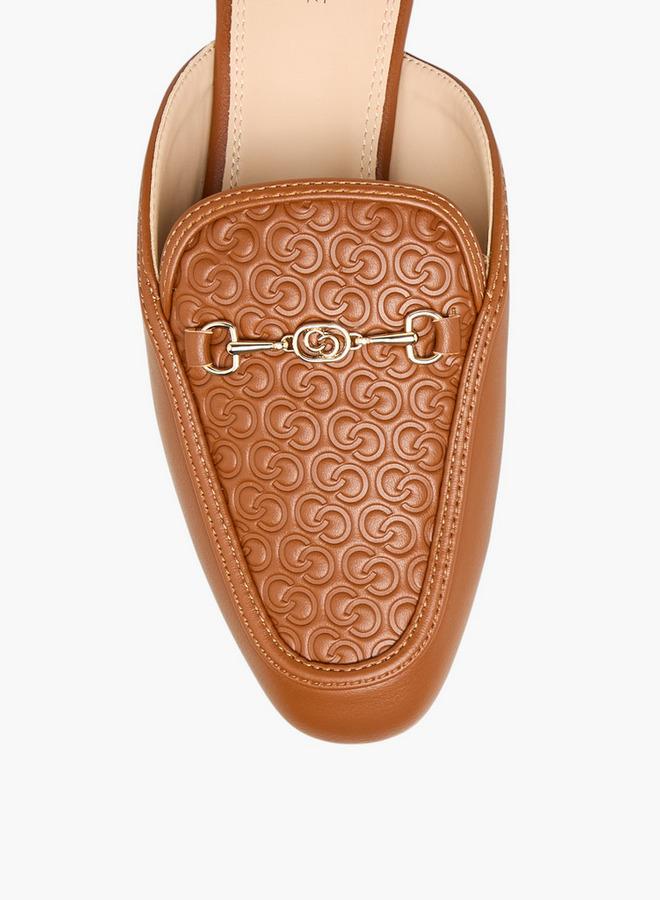 Celeste Women Monogram Embossed Mules - Image 4