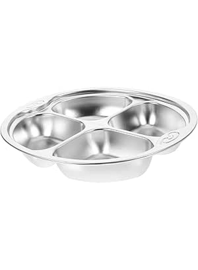 Cartoon Divided Stainless Steel Dinner Plate Serving Tray For Kids Lunch - Image 1