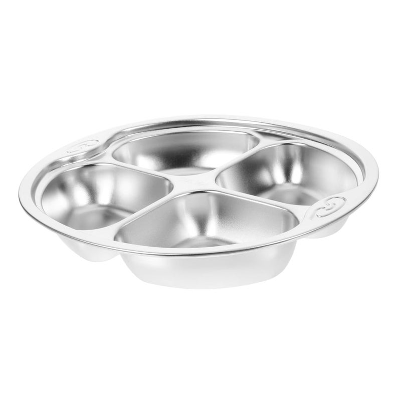Cartoon Divided Stainless Steel Dinner Plate Serving Tray For Kids Lunch - Image 2