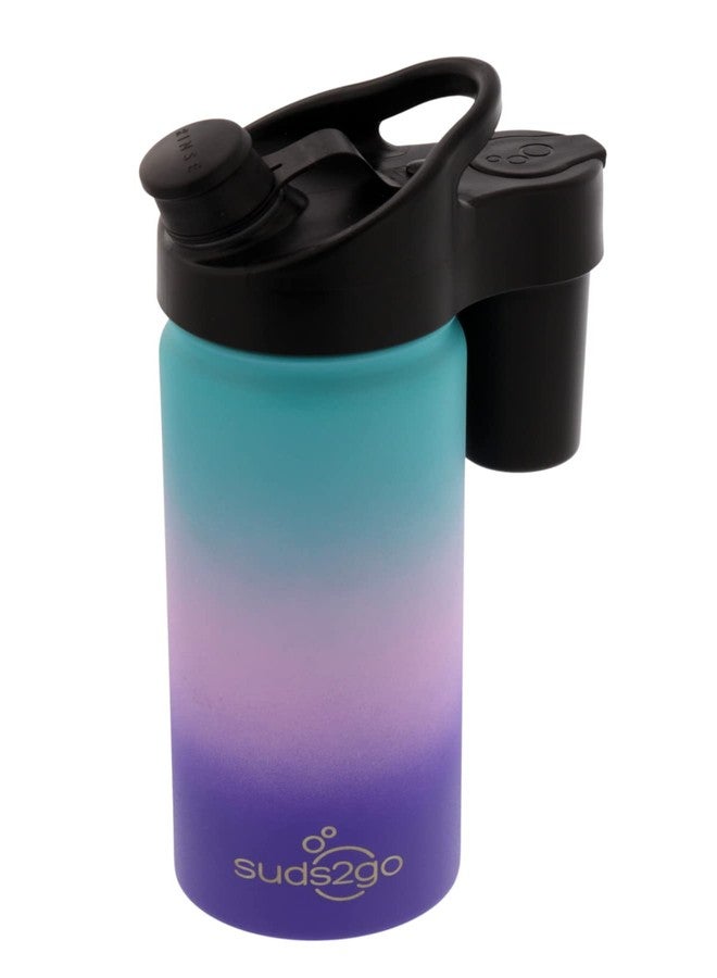 Suds2Go Stainless Steel Water Bottle & Portable Hand Washing Station - 20oz Insulated Leakproof with Foam Dispenser for Camping, Travel, Outdoor Activities, As Seen on Shark Tank - Bubble Gum - Image 1