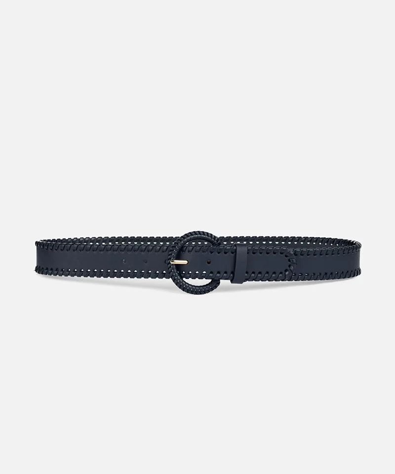 ابيكول Belt with Decorative Stitching