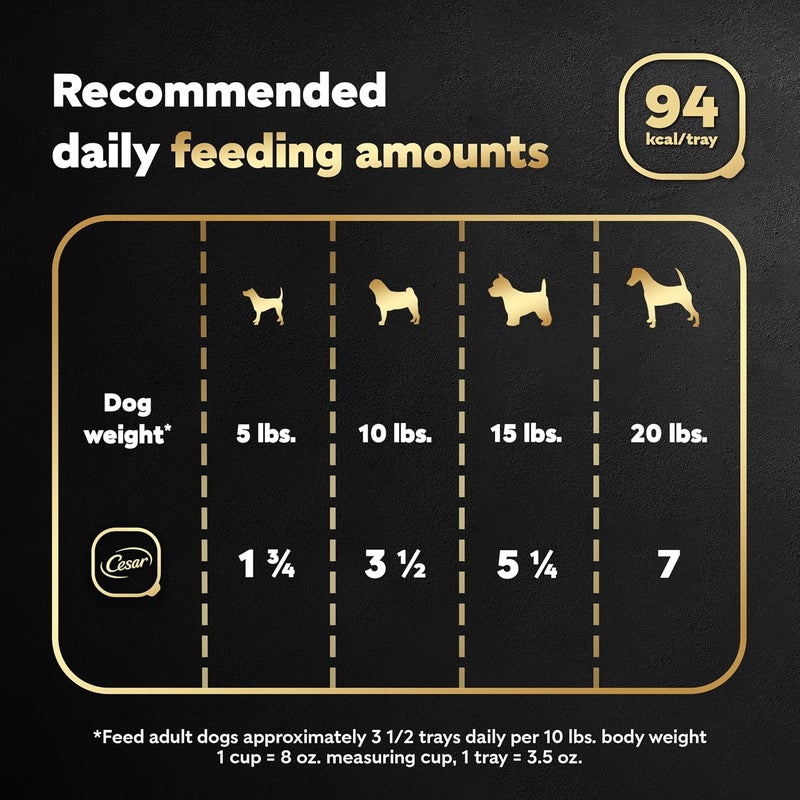 Cesar Filets in Gravy, Adult Wet Dog Food, Filet Mignon Flavor, Wet Food for Dogs, 3.5 oz Trays, 24 Count - Image 5