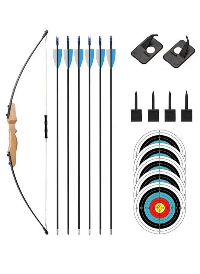 Generic Bow and Arrow Set for Kids and Teens, Beginner Practice Bow, Youth Bow and Arrow with 6 Arrows and Accessories for Outdoor Sports Game  - Image 1