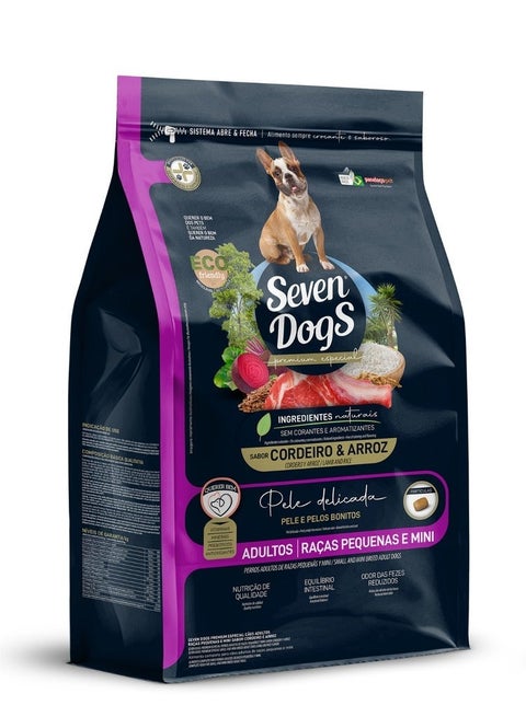 Seven Dogs Small & Mini Breed Adult Dry Dog Food – Lamb & Rice Formula – 1kg/3kg