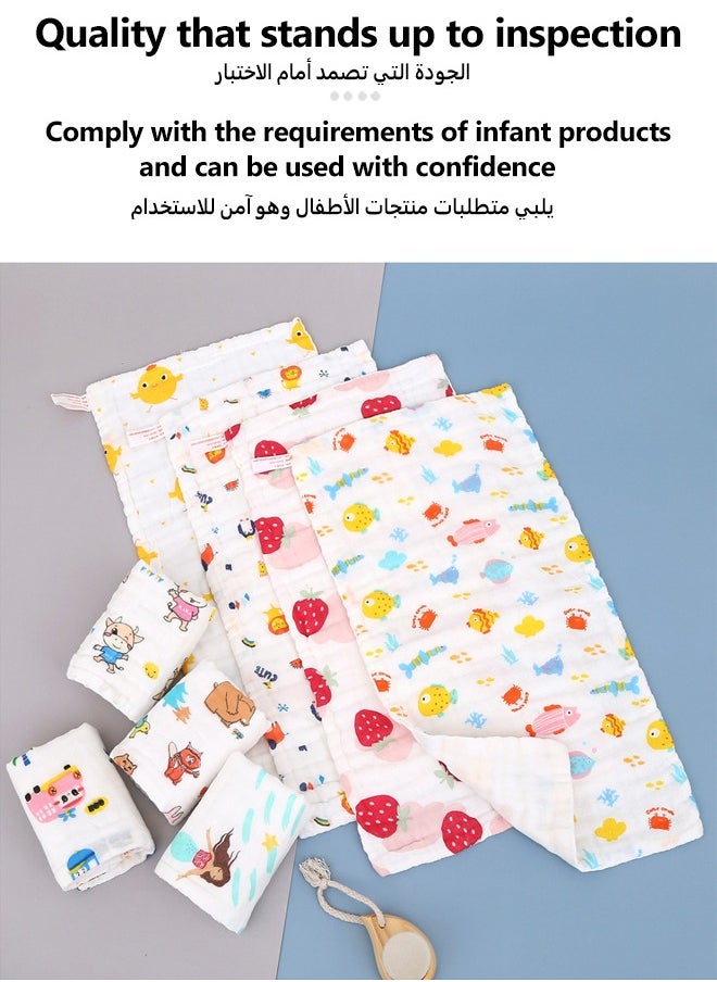 oldlaiben - Baby Washcloths, 6 Layer Ultra Soft Absorbent Newborn Bath Face Towel, Washcloths for Newborn Boys and Girls, Soft Baby Washcloths, Baby Essentials, Reusable Baby Wipes for Delicate Skin, Pack of 3 - Image 1