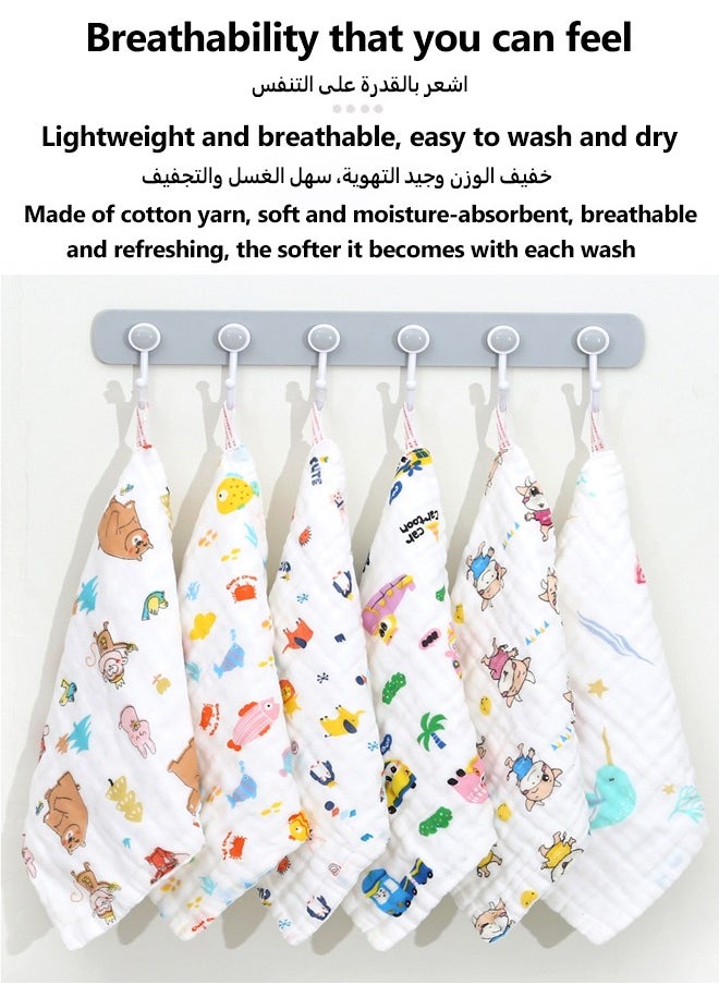 oldlaiben - Baby Washcloths, 6 Layer Ultra Soft Absorbent Newborn Bath Face Towel, Washcloths for Newborn Boys and Girls, Soft Baby Washcloths, Baby Essentials, Reusable Baby Wipes for Delicate Skin, Pack of 3 - Image 1