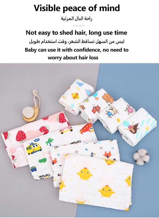 oldlaiben - Baby Washcloths, 6 Layer Ultra Soft Absorbent Newborn Bath Face Towel, Washcloths for Newborn Boys and Girls, Soft Baby Washcloths, Baby Essentials, Reusable Baby Wipes for Delicate Skin, Pack of 3 - Image 1