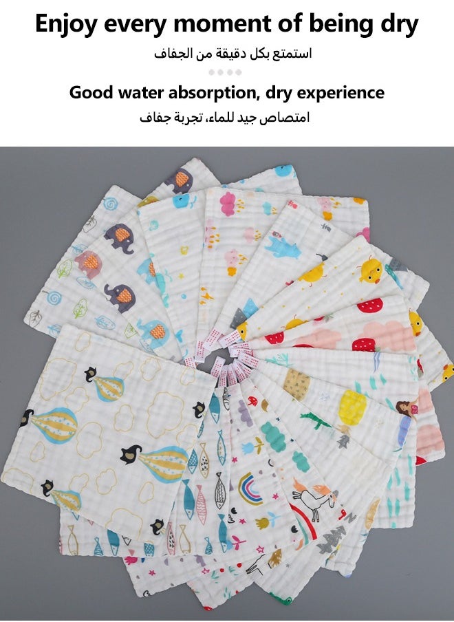 oldlaiben - Baby Washcloths, 6 Layer Ultra Soft Absorbent Newborn Bath Face Towel, Washcloths for Newborn Boys and Girls, Soft Baby Washcloths, Baby Essentials, Reusable Baby Wipes for Delicate Skin, Pack of 3 - Image 1