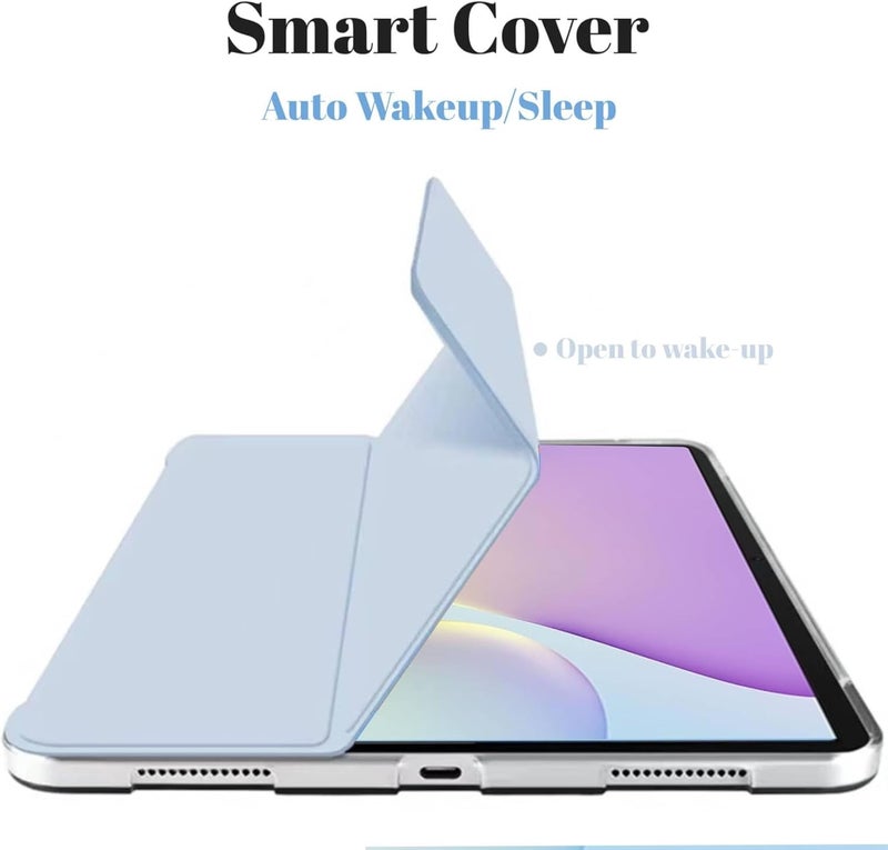 NESLIN غطاء المتوافق مع Huawei MatePad 11.5 بوصة 2025/2023 مع حامل قلم، غطاء رفيع خفيف الوزن من TPU مقاوم للصدمات مع غطاء خلفي شفاف واقٍ لـ Huawei MatePad 11.5 بوصة (أزرق) - Image 3