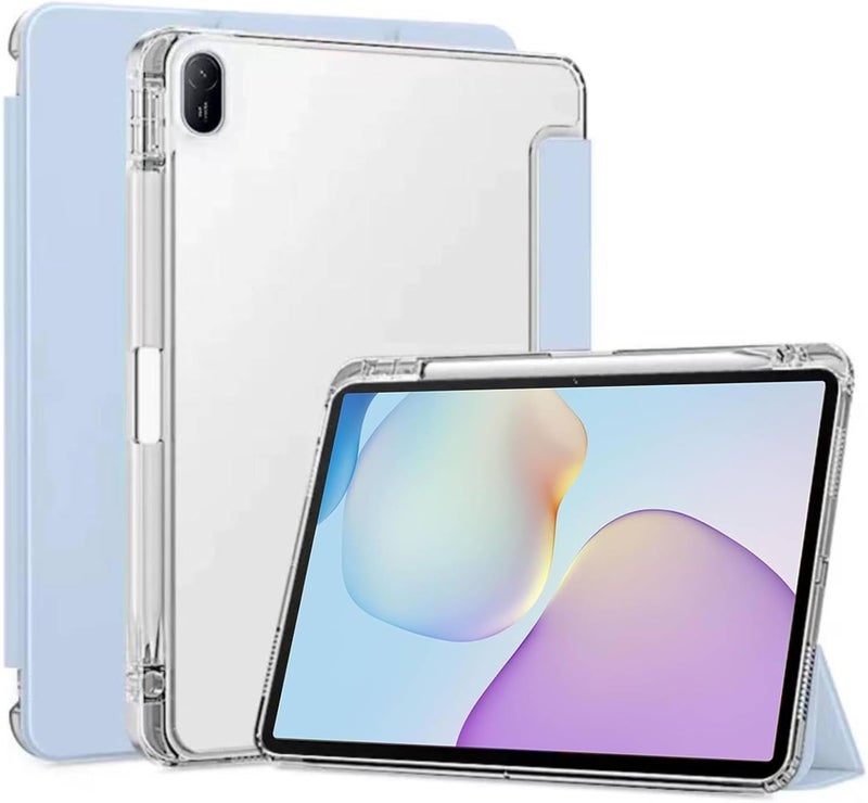 NESLIN غطاء المتوافق مع Huawei MatePad 11.5 بوصة 2025/2023 مع حامل قلم، غطاء رفيع خفيف الوزن من TPU مقاوم للصدمات مع غطاء خلفي شفاف واقٍ لـ Huawei MatePad 11.5 بوصة (أزرق) - Image 1