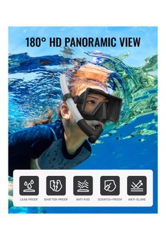 Snorkel Mask Anti-Fog Anti Leakage Panoramic Diving Mask Tempered Glass Shatterproof Swim Mask Anti-Glare Scuba Swim Goggles for Adults and Teenager - pzsku/Z067542D080E963333AFEZ/45/_/1717031230/9b0ad1d2-c74f-4776-a569-0001179517aa