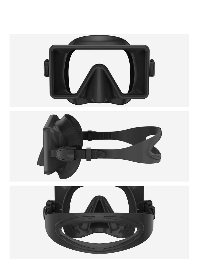 SYOSI - Snorkel Mask Anti-Fog Anti Leakage Panoramic Diving Mask Tempered Glass Shatterproof Swim Mask Anti-Glare Scuba Swim Goggles for Adults and Teenager - Image 1