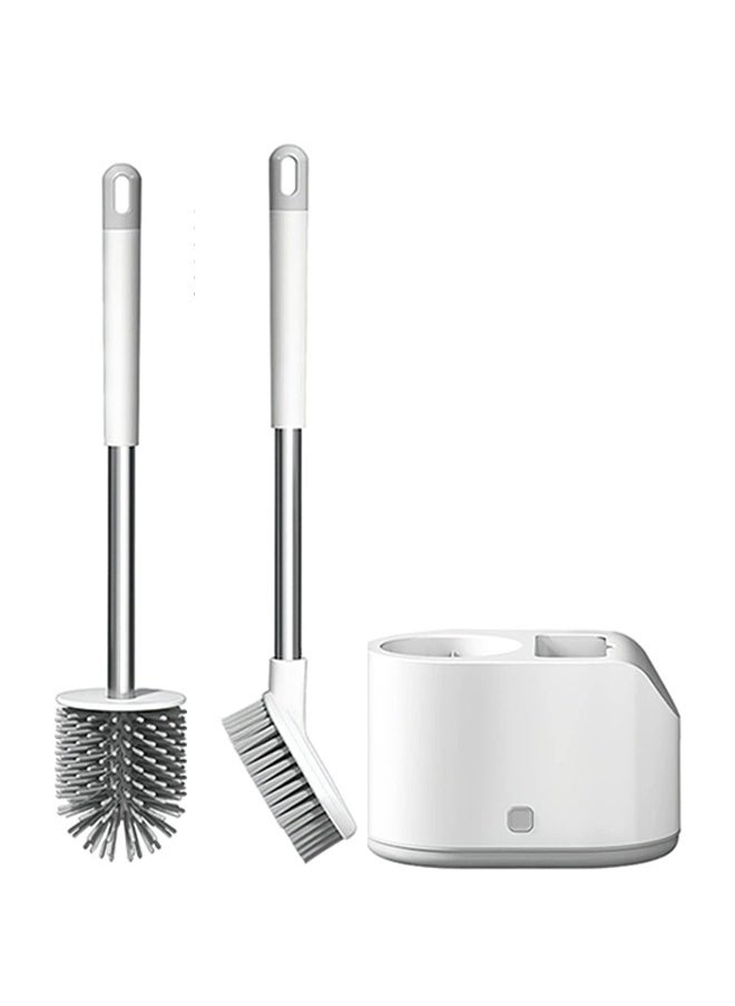 Generic Dual-Use Toilet Brush, Wall-Mounted Toilet Cleaning Brush with Base, No Drip and Anti-Odor, Perfect for Bathroom and Toilet Cleaning  - Image 1