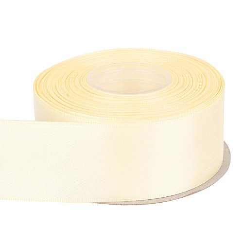 Ribest Ivory Double Faced Satin Ribbon for Flower Bouquet Gift Wrapping Bows Wedding Party Decoratin, 1-1/2 Inch × Continuous 25 Yards - Image 3