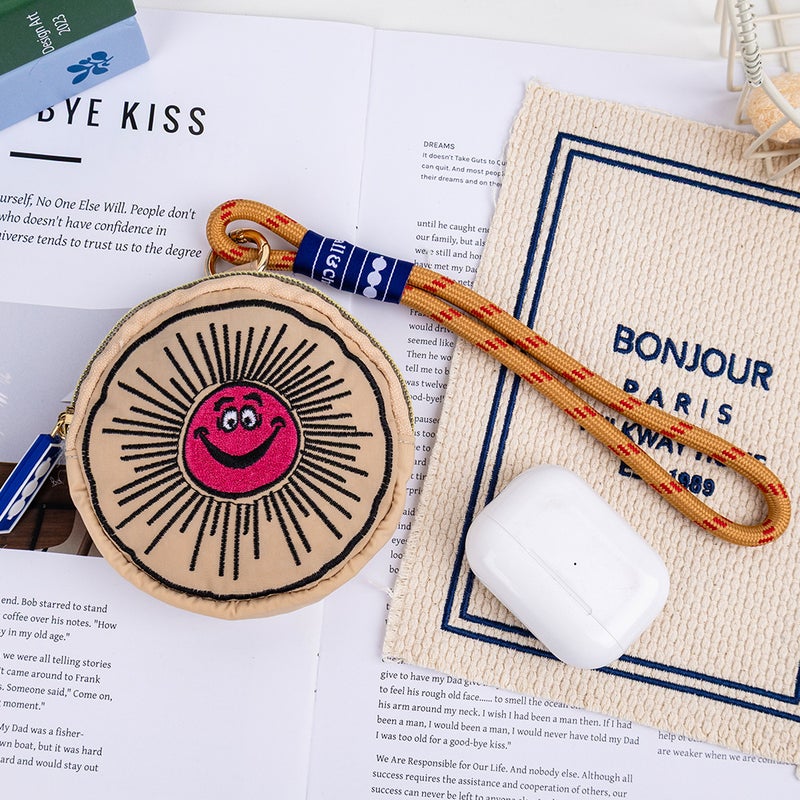 ‌ Japanese-Style Ins&Embroidered Coin Purse Mini Keychain Storage Bag Waterproof Anti-Drop Trendy Crossbody Small Bag ‌ - Image 4