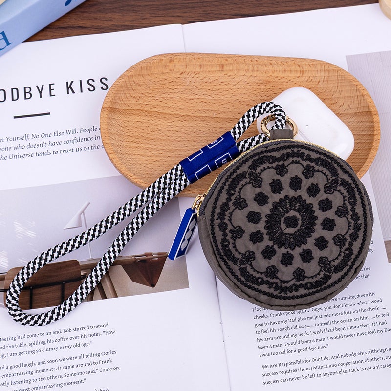 ‌ Japanese-Style Ins&Embroidered Coin Purse Mini Keychain Storage Bag Waterproof Anti-Drop Trendy Crossbody Small Bag ‌ - Image 1