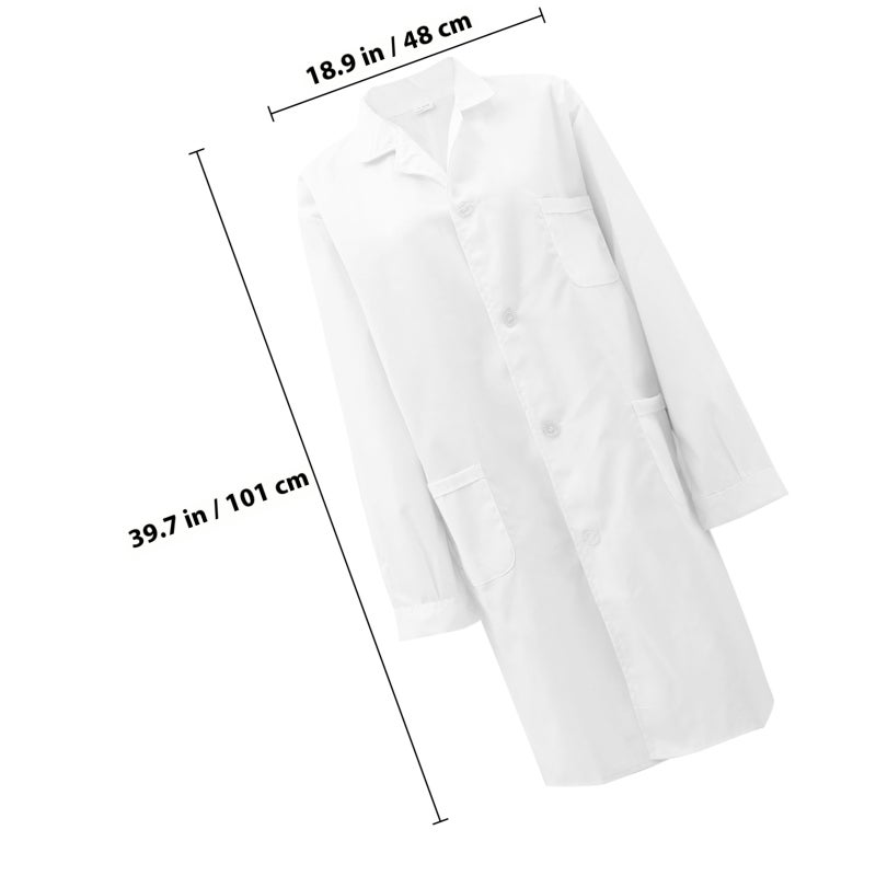 Professional Laboratory Coat Sleeve Coat Costume White Laboratory Coat for Men - Image 2