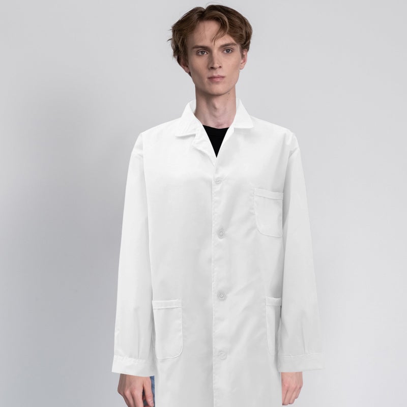 Professional Laboratory Coat Sleeve Coat Costume White Laboratory Coat for Men - Image 3