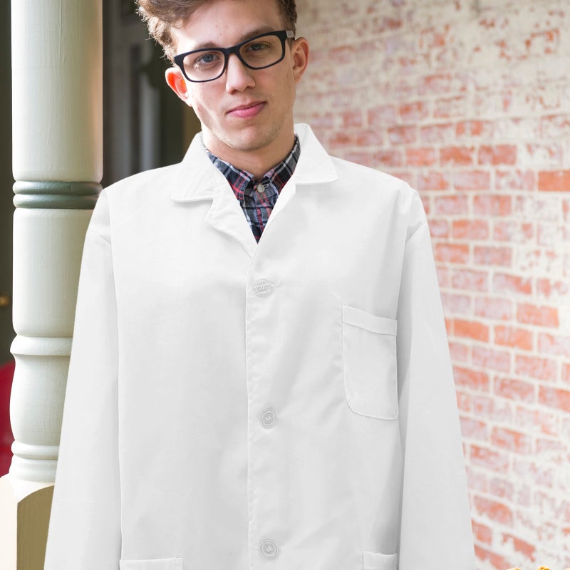 Professional Laboratory Coat Sleeve Coat Costume White Laboratory Coat for Men - Image 4