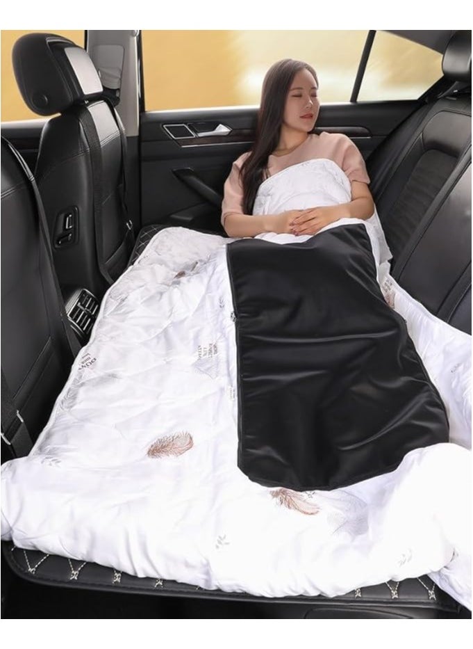 Organized Home - Folding Leather Travel Resting Pad Car Camping Bed Compatible With Light Cars SUV MPV Stable Breathable Suitable For All Seasons - Image 1
