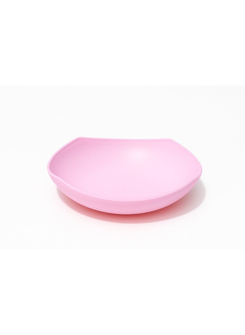 High-quality plastic small fruit bowl plate - Code 1054 - Rose color - Wave shape
