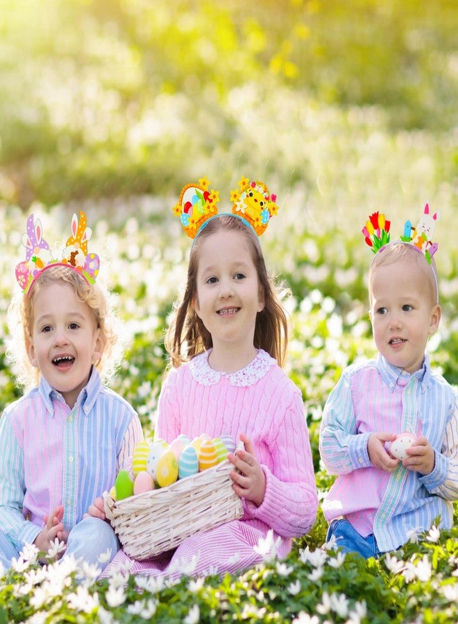 Capoda 16 Pieces Easter Party Headband Felt Bunny Head Boppers Chick Bunny Ears Headwear Photo Booth Props for Easter Party Decorations Favors Costume Accessories Gifts - Image 4