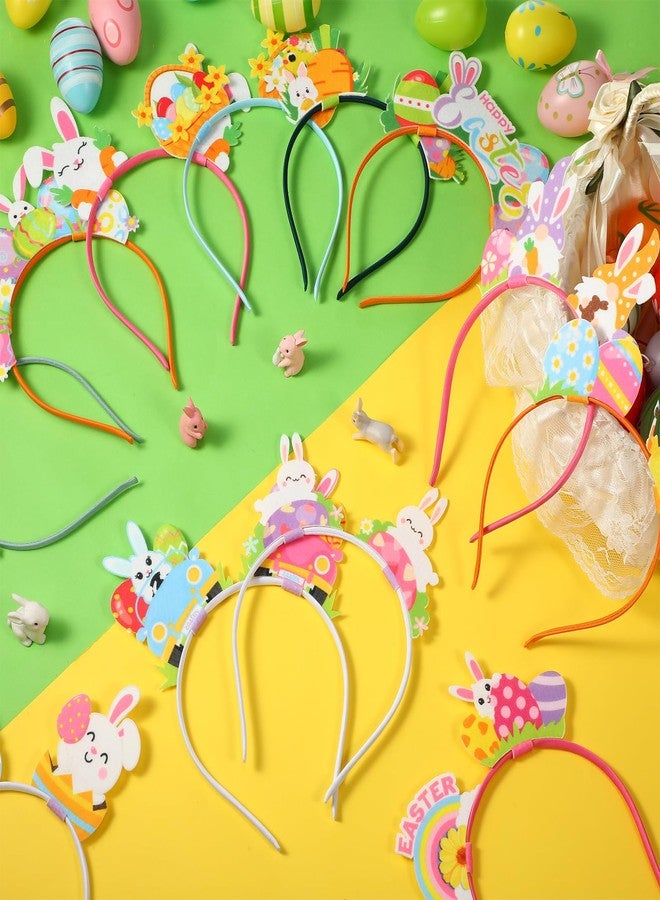 Capoda 16 Pieces Easter Party Headband Felt Bunny Head Boppers Chick Bunny Ears Headwear Photo Booth Props for Easter Party Decorations Favors Costume Accessories Gifts - Image 3